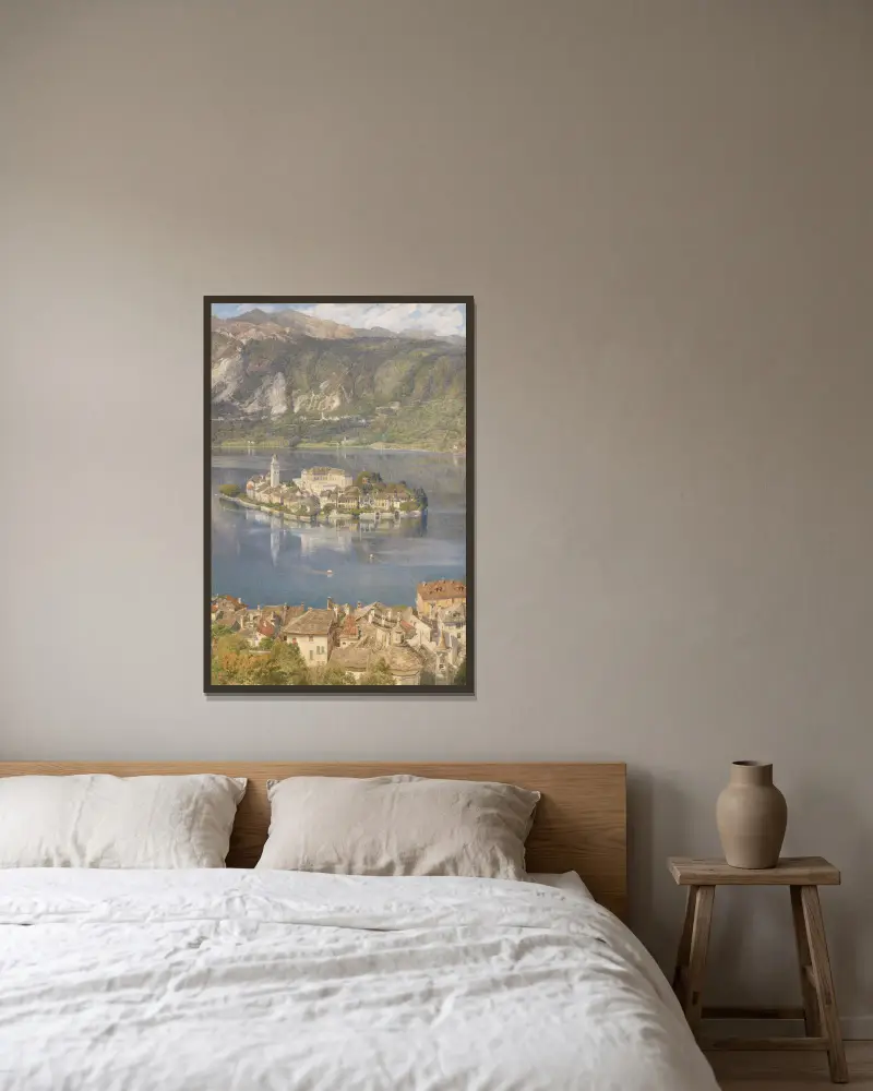 Isola San Giulio, Lago d’Orta av Edward John Poynter inramad på en vägg