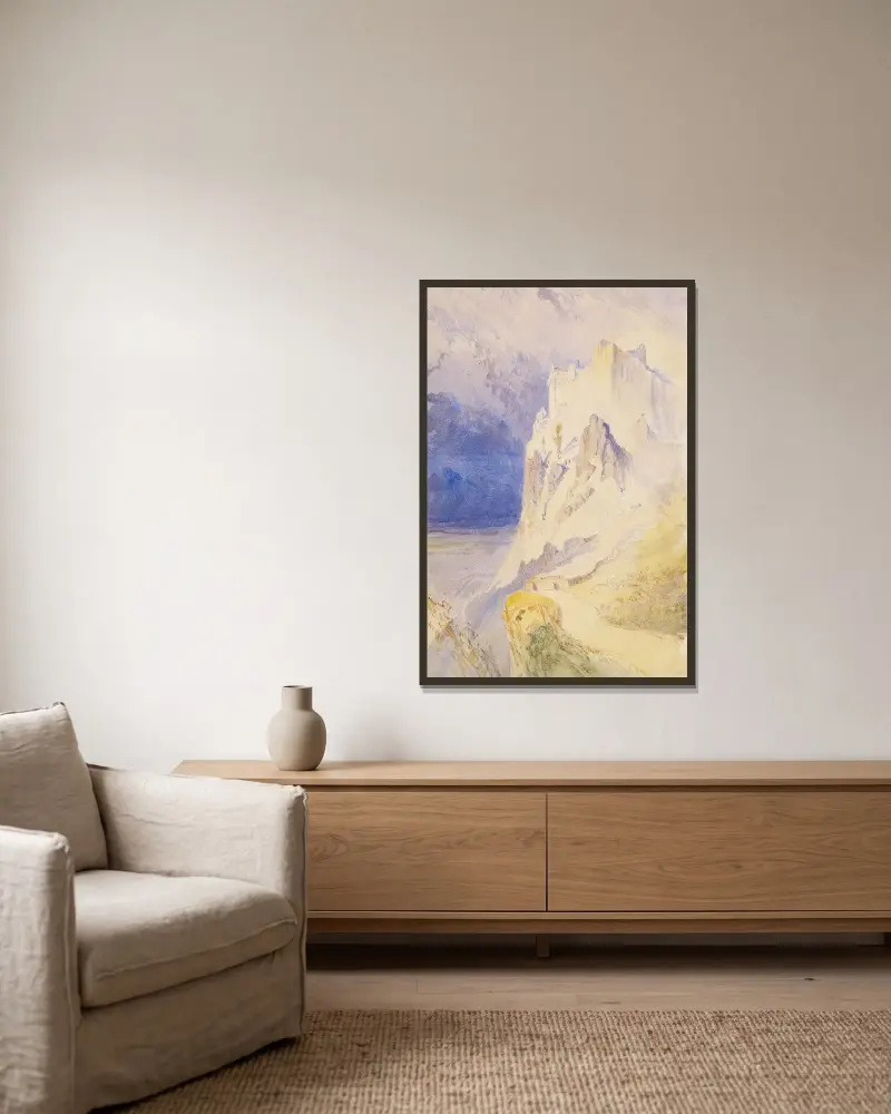 Dumbarton Castle von John Ruskin gerahmt an einer Wand