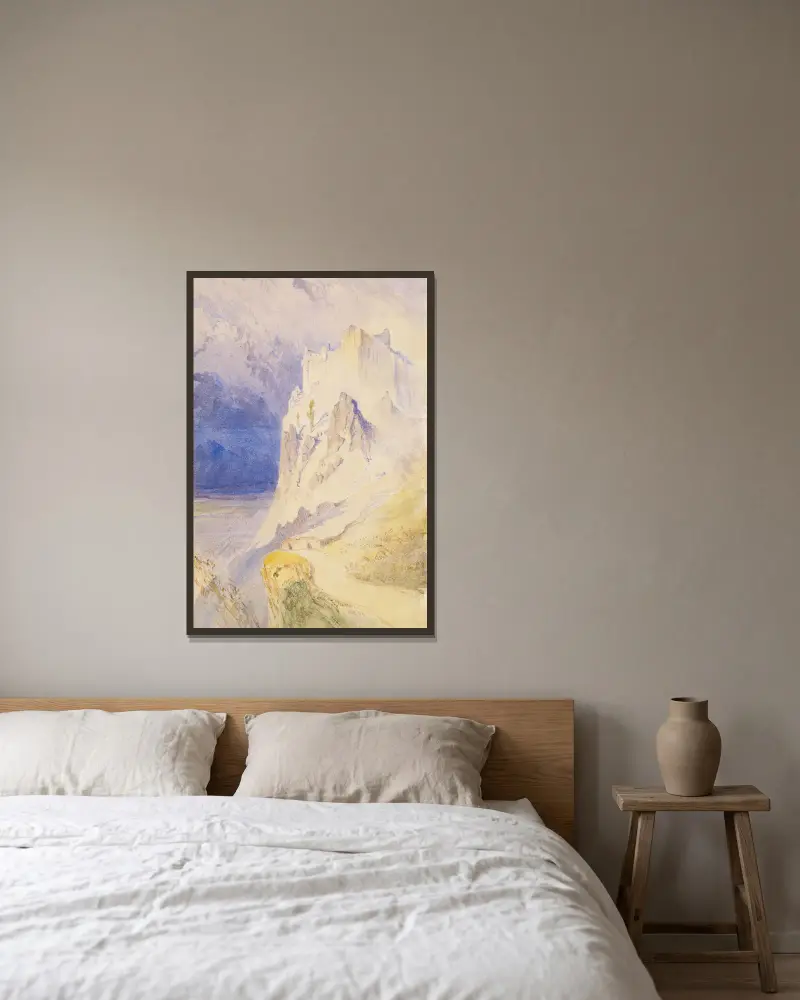 Dumbarton Castle von John Ruskin gerahmt an einer Wand