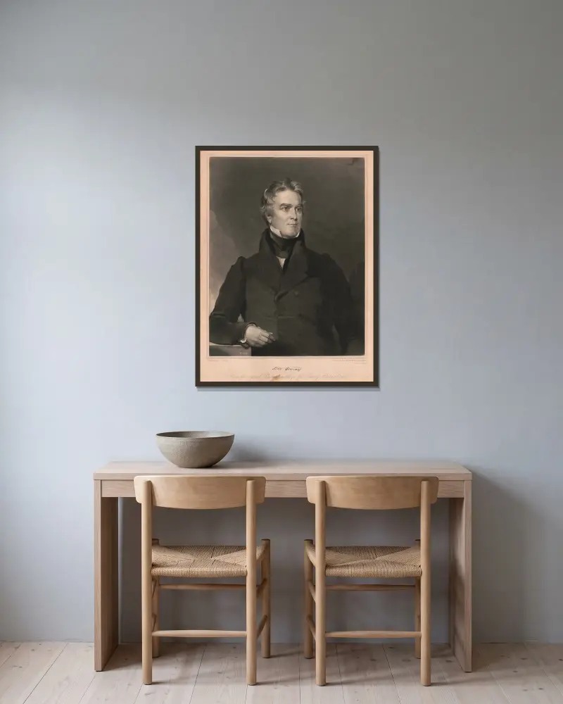 Horace Binney, John Sartain v rámu na stěně