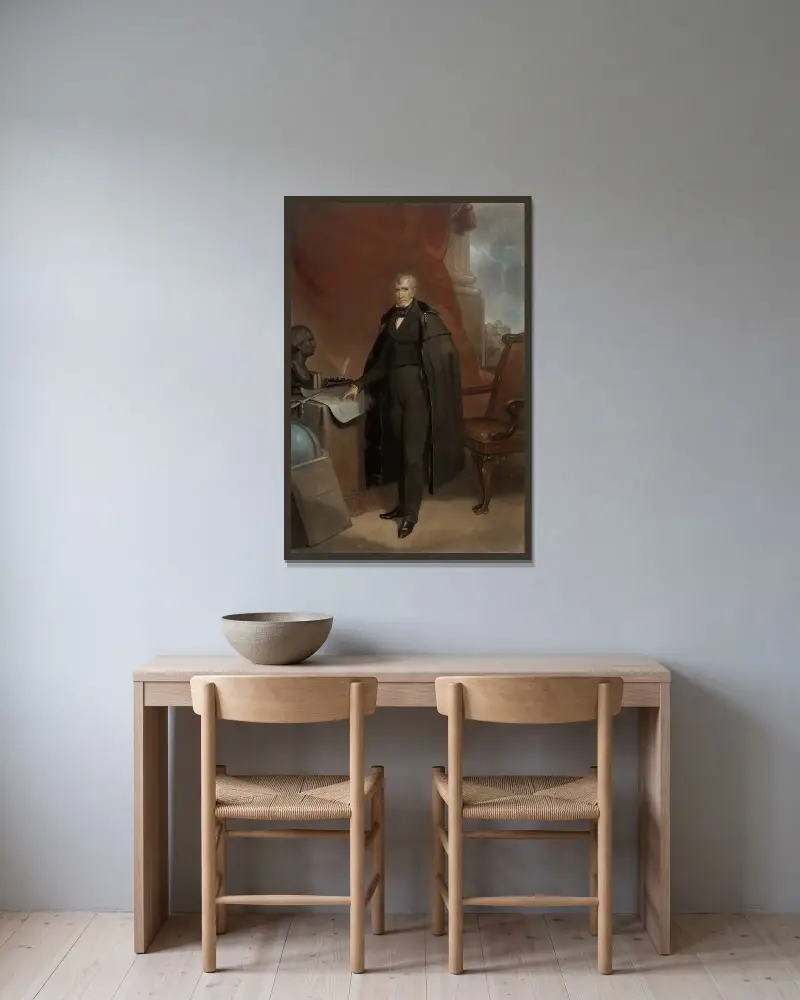 William Henry Harrison, John Sartain v rámu na stěně