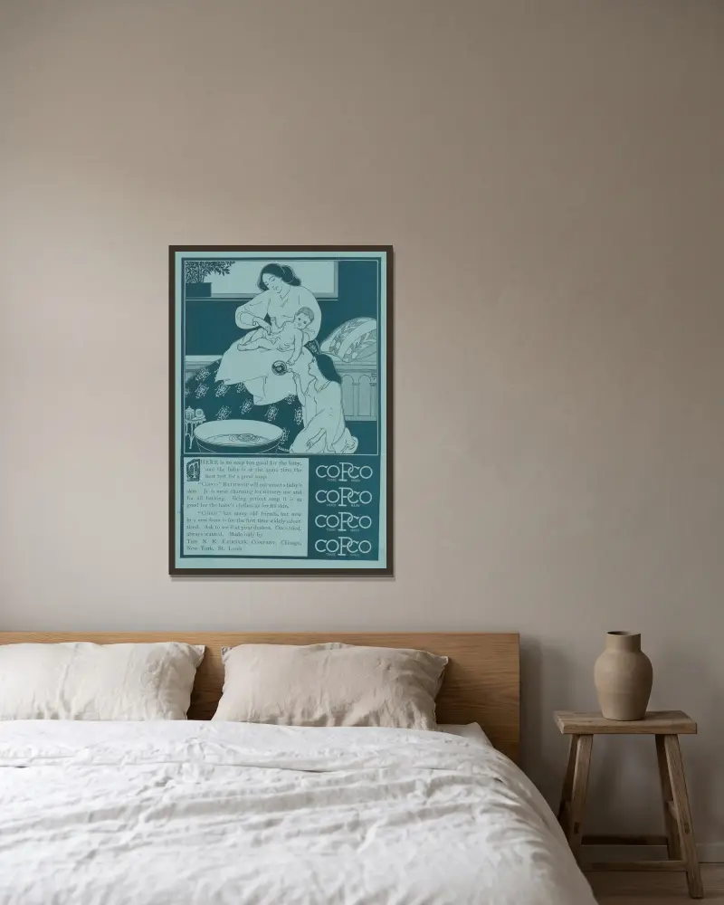 Copco bathsoap, John Sloan v rámu na stěně