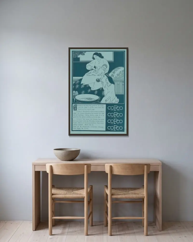 Copco bathsoap, John Sloan v rámu na stěně