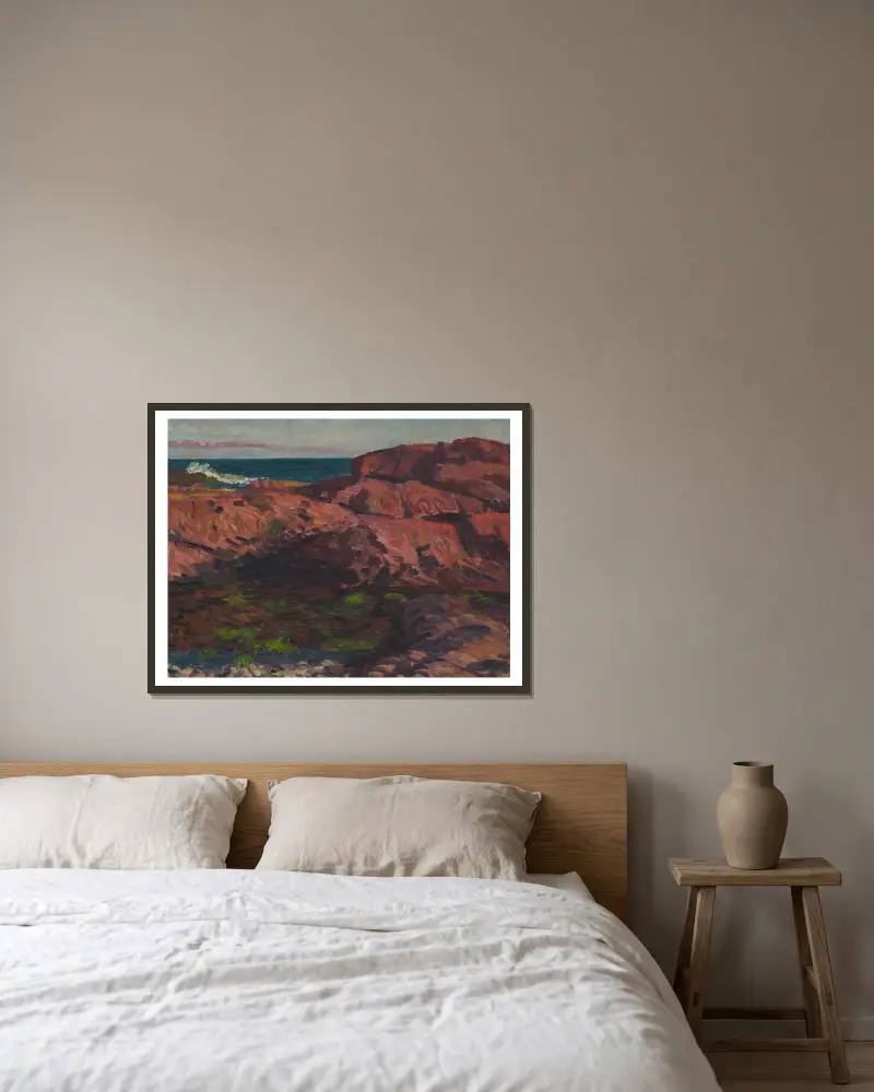 Rote Felsen, Nachmittag – Gloucester von John Sloan gerahmt an einer Wand