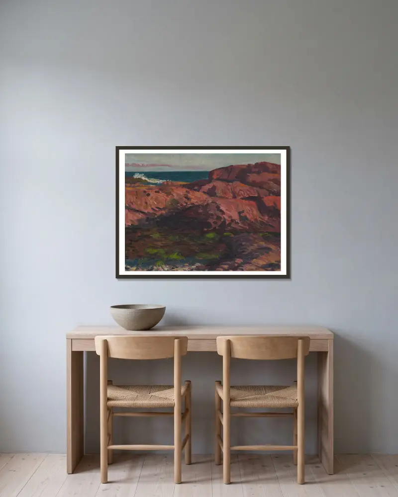 Rote Felsen, Nachmittag – Gloucester von John Sloan gerahmt an einer Wand