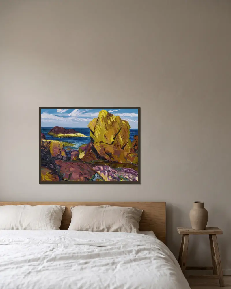 Gelber Felsen, Gloucester von John Sloan gerahmt an einer Wand