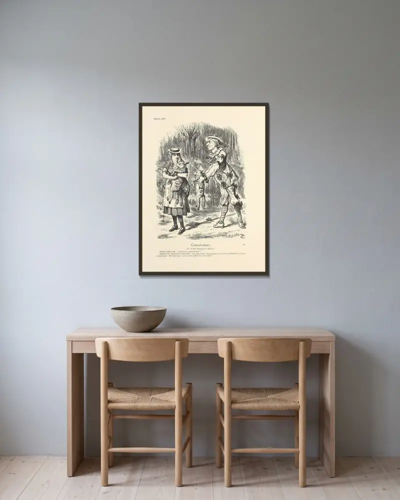 Consol-ation, Sir John Tenniel w ramie na ścianie