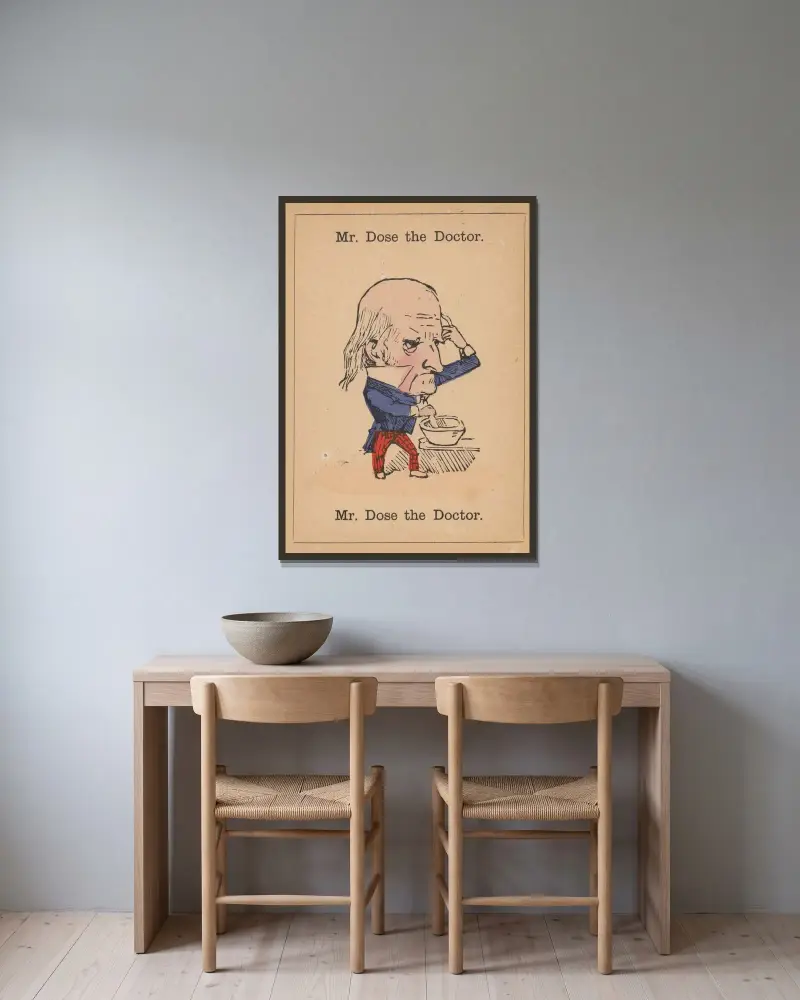 Glada familjer Pl.01 av Sir John Tenniel inramad på en vägg