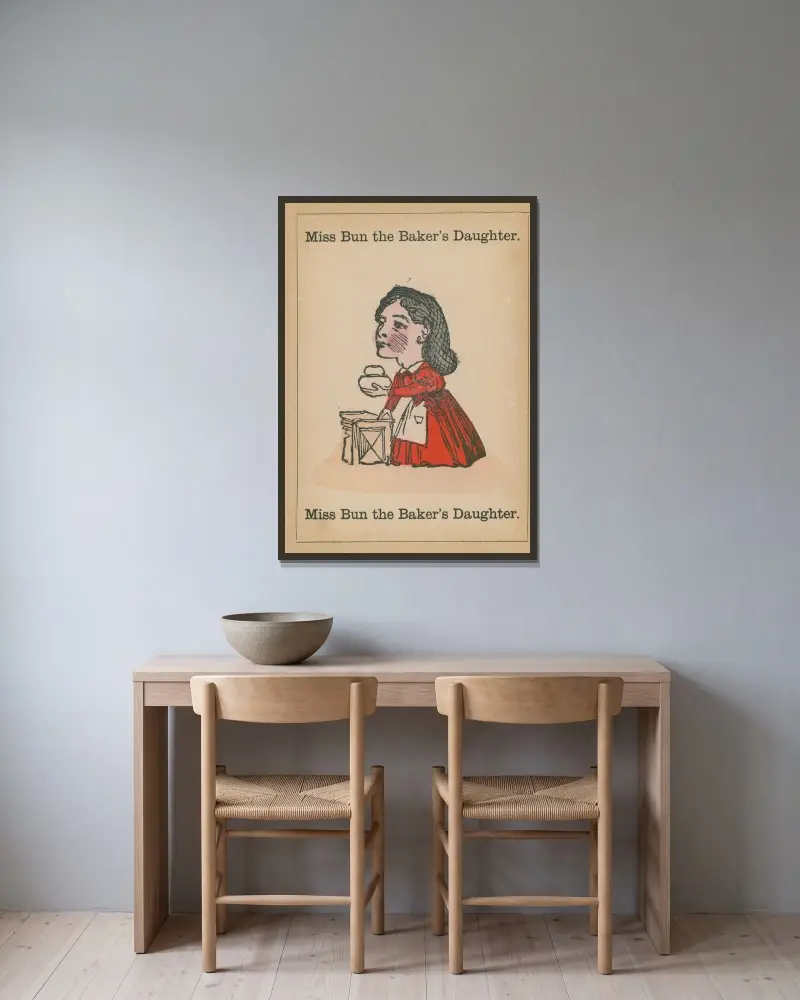 Happy families Pl.44 av Sir John Tenniel inramad på en vägg