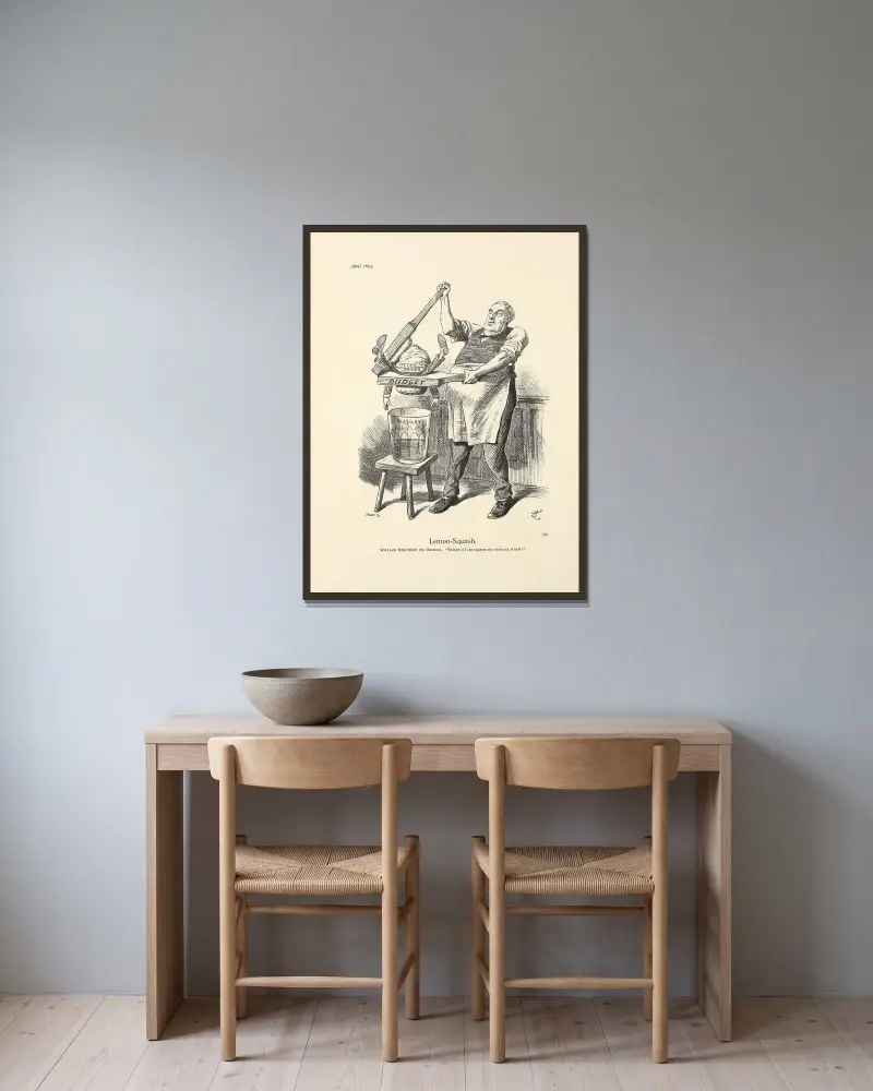 Lemon-Squash, Sir John Tenniel w ramie na ścianie