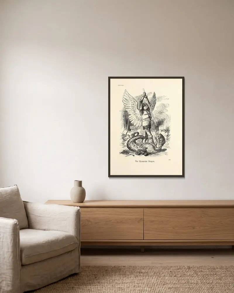 The Dynamite Dragon, Sir John Tenniel w ramie na ścianie