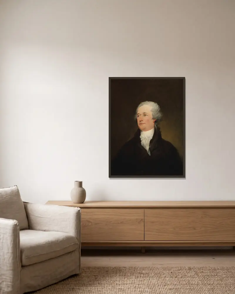 Alexander Hamilton, 1804, John Trumbull v rámu na stěně