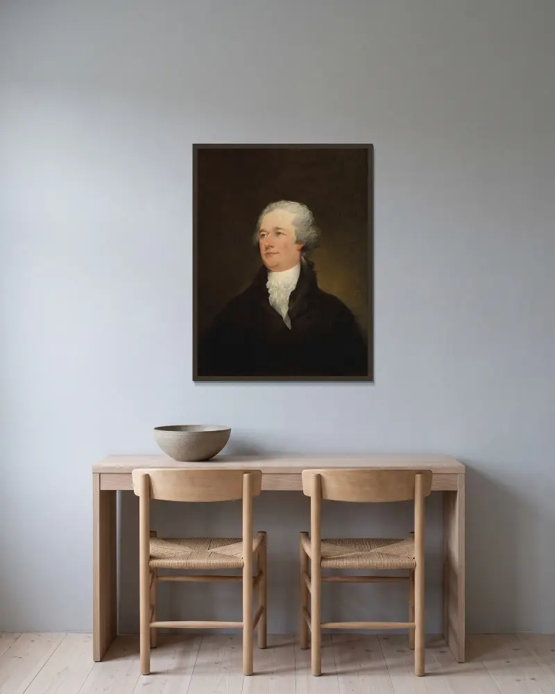 Alexander Hamilton, 1804, John Trumbull v rámu na stěně