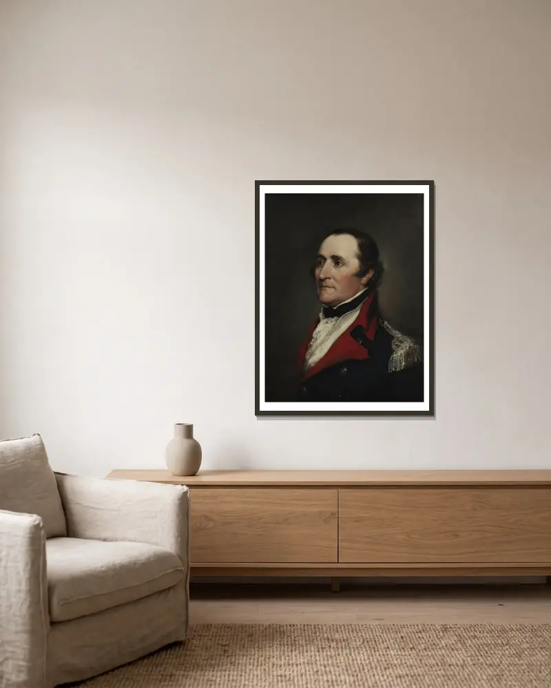 Brigadegeneral Ebenezer Huntington von John Trumbull gerahmt an einer Wand