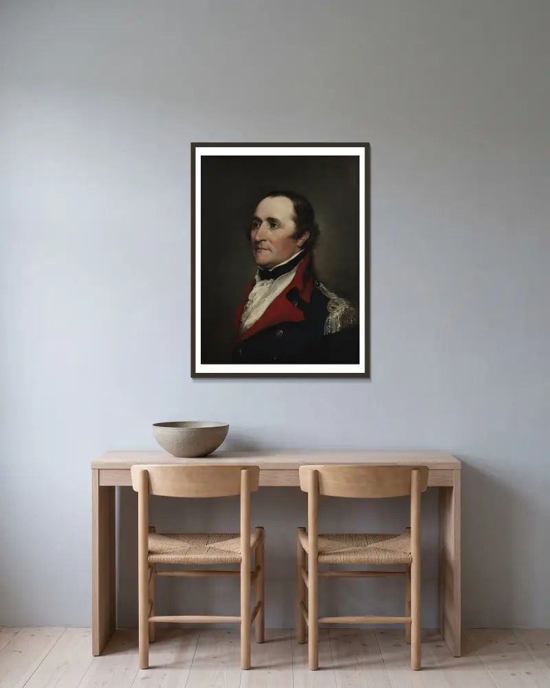 Brigadegeneral Ebenezer Huntington von John Trumbull gerahmt an einer Wand