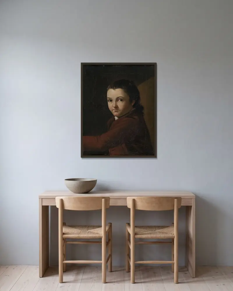 Jabez Huntington, Jr. (Nephew of the artist) av John Trumbull inramad på en vägg