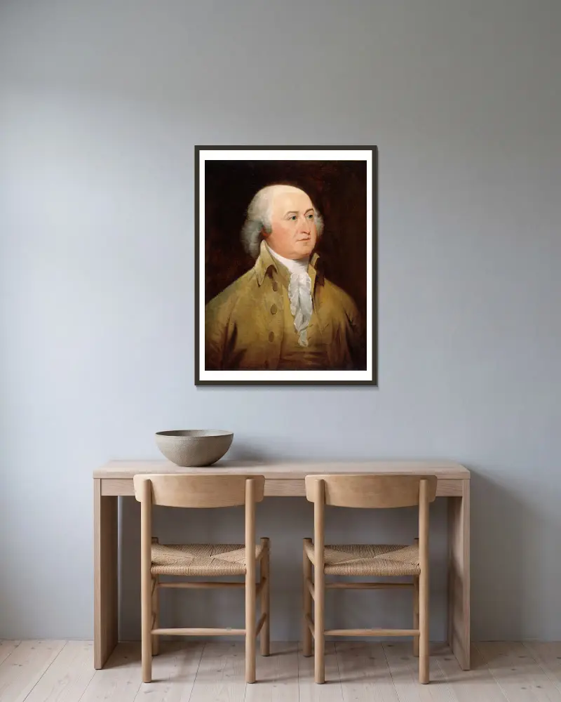 John Adams, John Trumbull v rámu na stěně