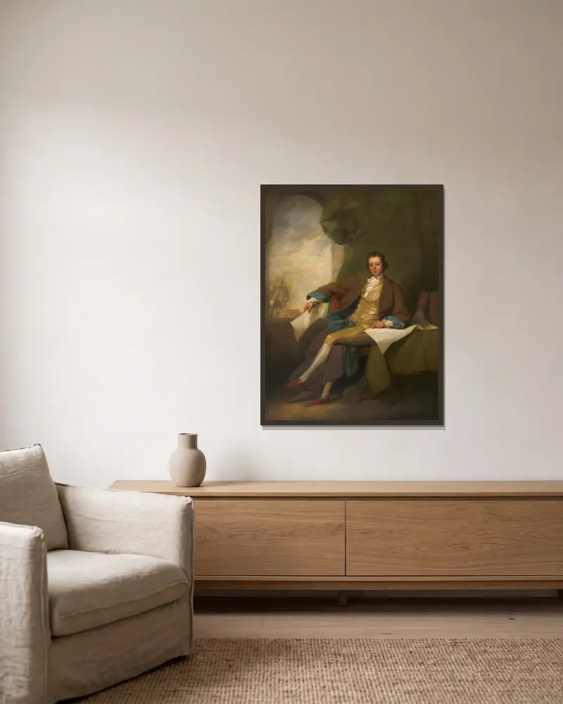 Samuel Blodget mladší, John Trumbull v rámu na stěně