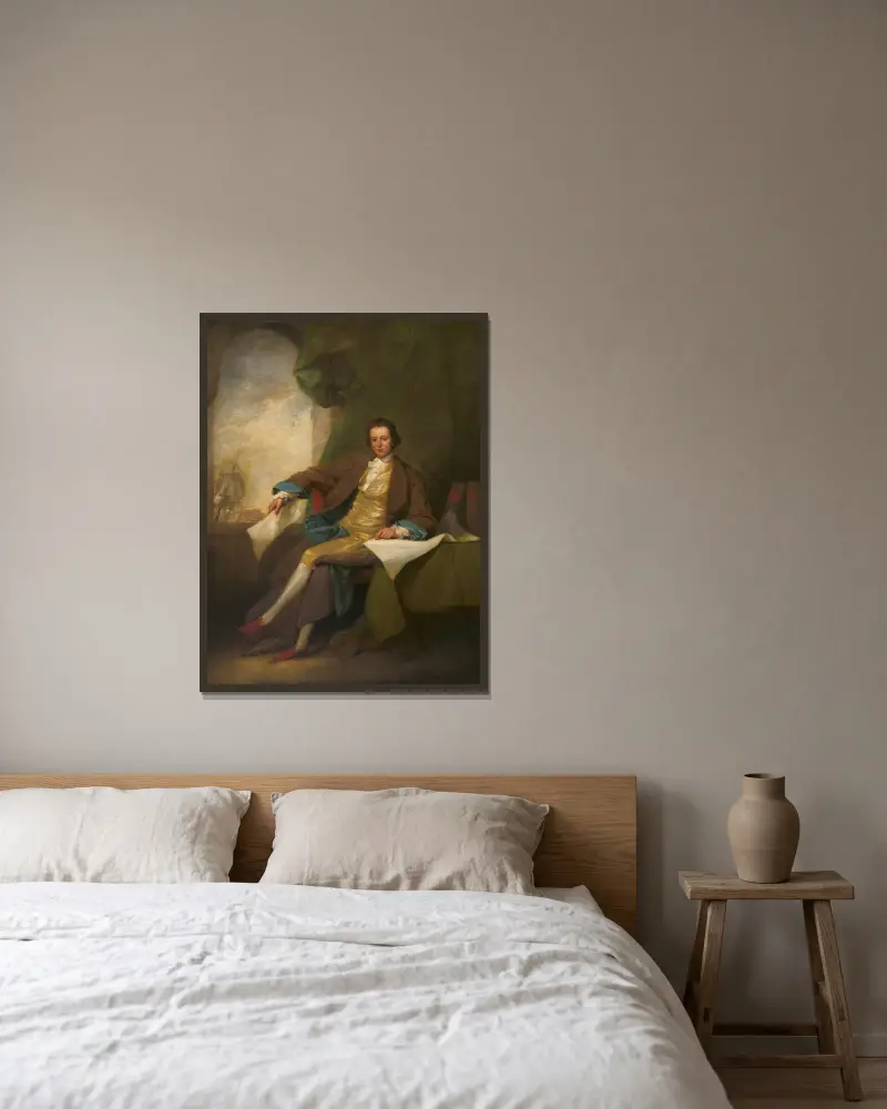 Samuel Blodget mladší, John Trumbull v rámu na stěně