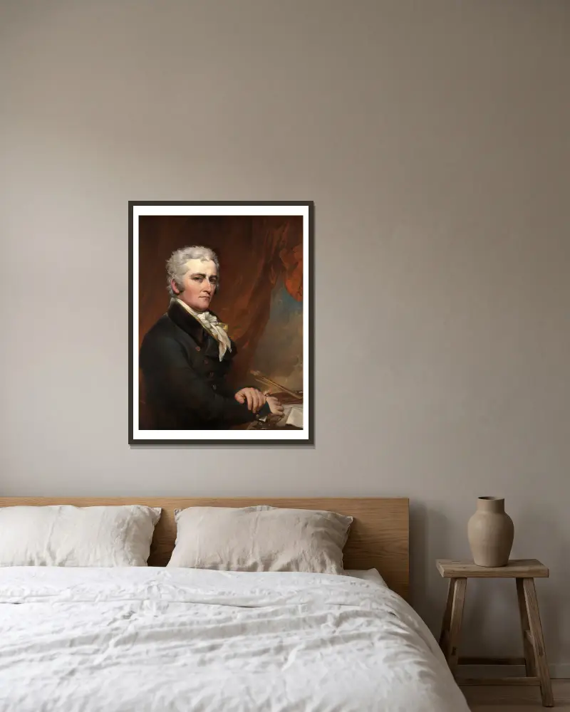 Autoportrét, John Trumbull v rámu na stěně