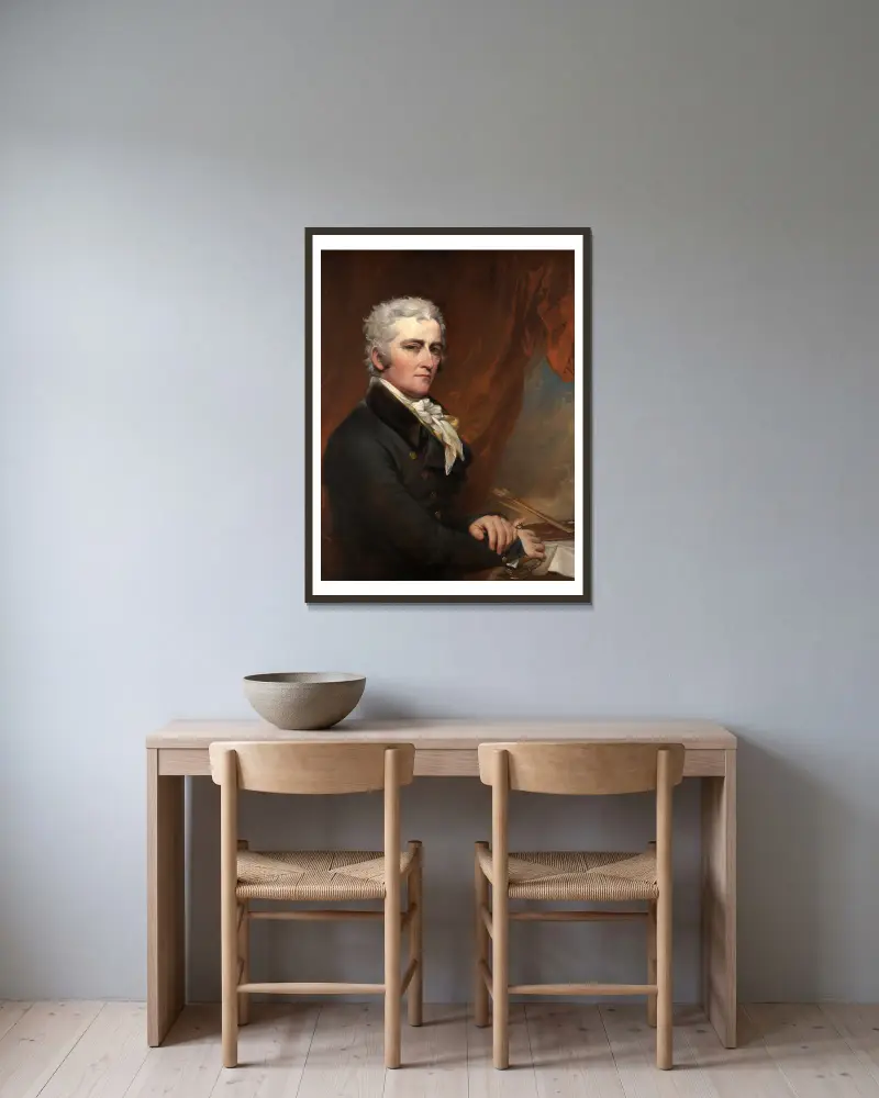 Autoportrét, John Trumbull v rámu na stěně