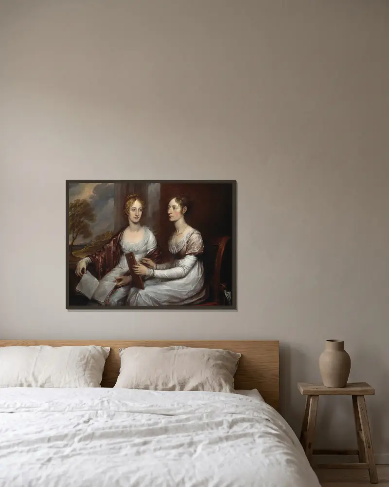 The Misses Mary and Hannah Murray av John Trumbull inramad på en vägg