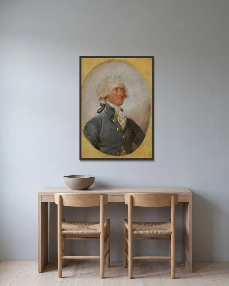 Thomas Jefferson, John Trumbull v rámu na stěně