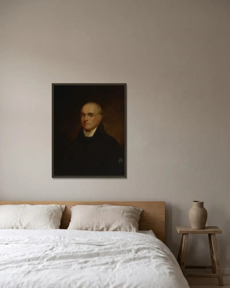 Timothy Dwight av John Trumbull inramad på en vägg