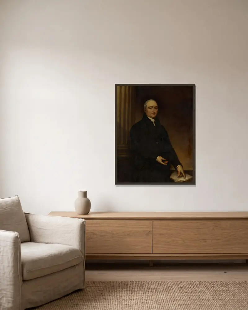 Timothy Dwight av John Trumbull inramad på en vägg