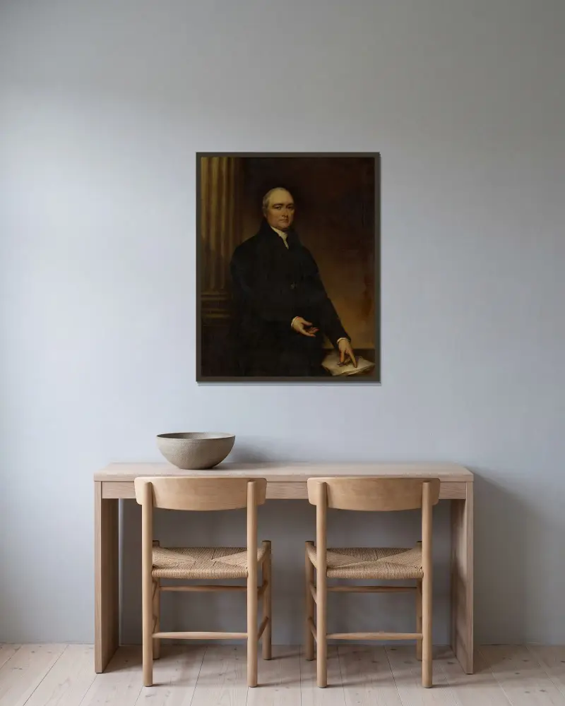 Timothy Dwight av John Trumbull inramad på en vägg
