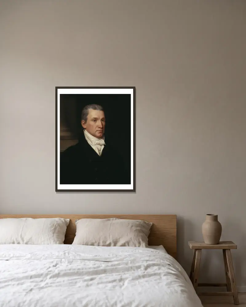 James Monroe von John Vanderlyn gerahmt an einer Wand