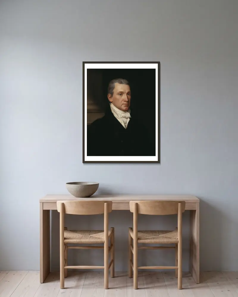 James Monroe von John Vanderlyn gerahmt an einer Wand