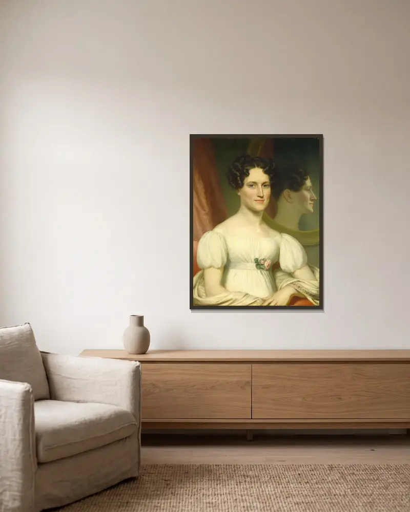 Mary Ellis Bell (Mrs. Isaac Bell) von John Vanderlyn gerahmt an einer Wand