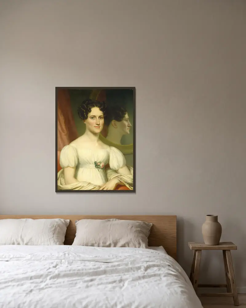 Mary Ellis Bell (Mrs. Isaac Bell) von John Vanderlyn gerahmt an einer Wand
