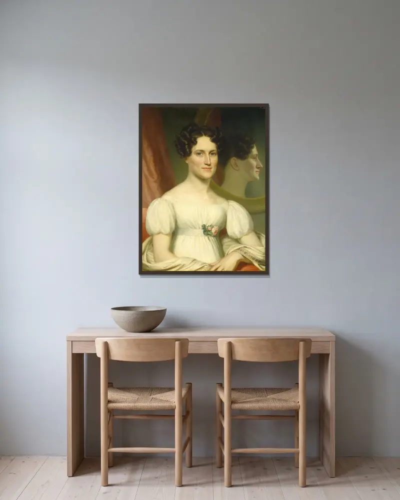 Mary Ellis Bell (Mrs. Isaac Bell) von John Vanderlyn gerahmt an einer Wand
