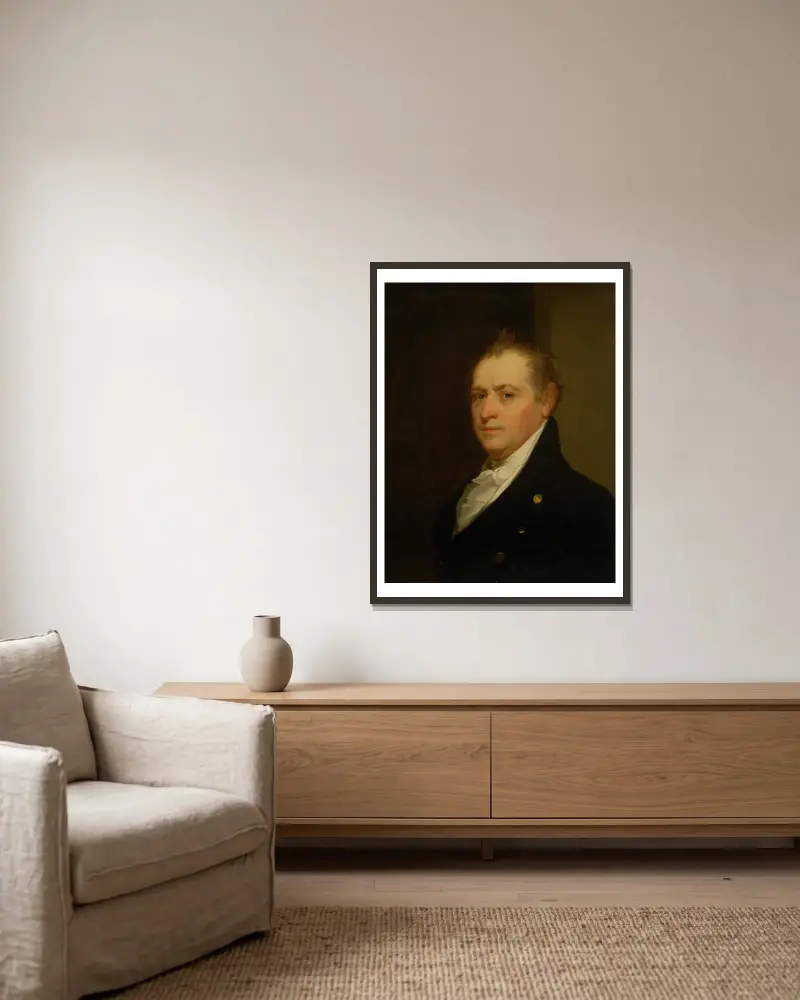 Oliver Wolcott, Jr. von John Vanderlyn gerahmt an einer Wand