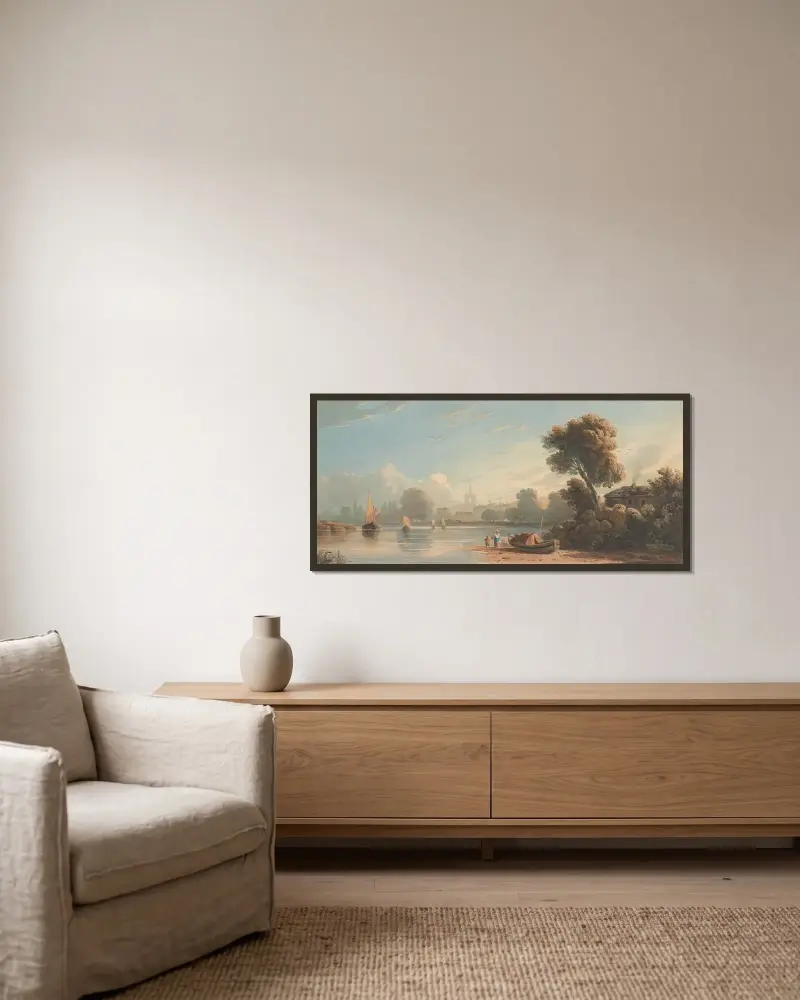 Chiswick, 1814 von John Varley gerahmt an einer Wand