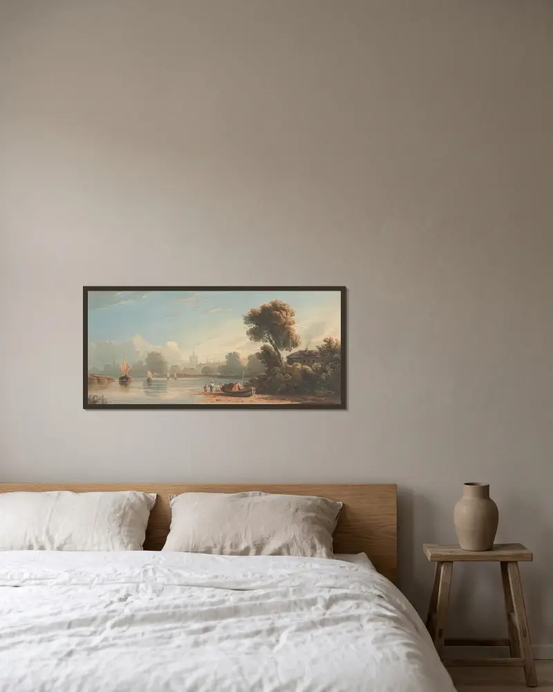 Chiswick, 1814 von John Varley gerahmt an einer Wand