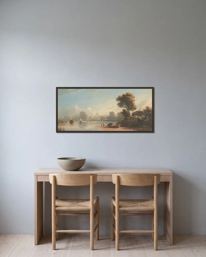 Chiswick, 1814 von John Varley gerahmt an einer Wand