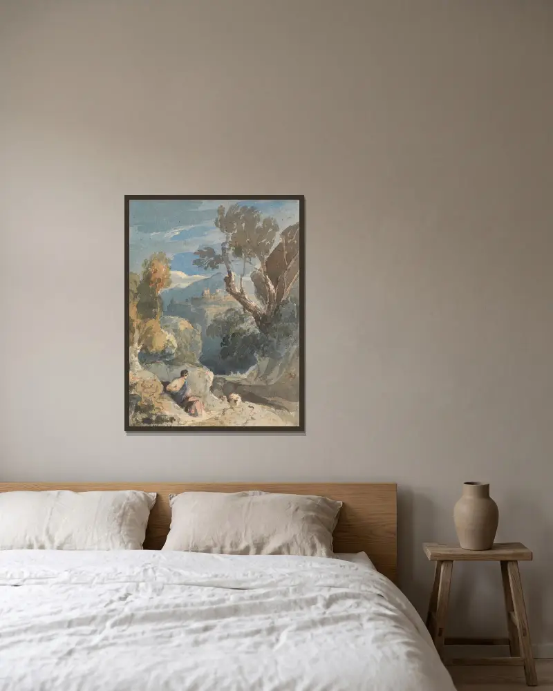 Klassische Komposition von John Varley gerahmt an einer Wand