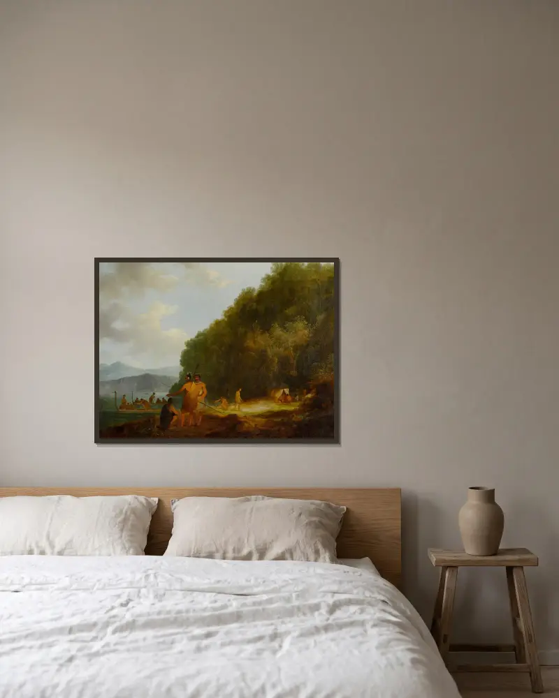 Ship Cove, Queen Charlotte Sound av John Webber inramad på en vägg