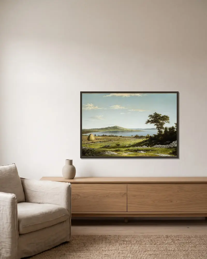 Rhode Island Shore von Martin Johnson Heade gerahmt an einer Wand