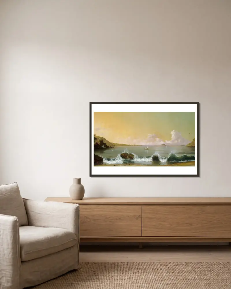 Záliv v Rio de Janeiru, Martin Johnson Heade v rámu na stěně