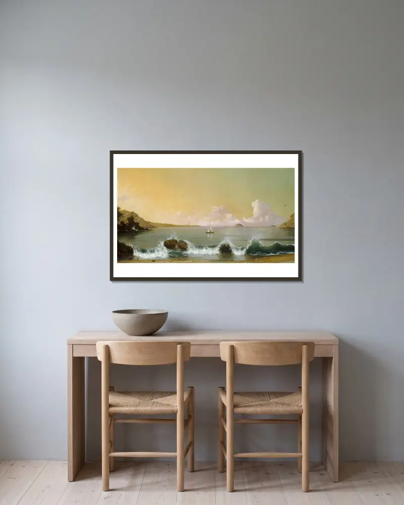 Záliv v Rio de Janeiru, Martin Johnson Heade v rámu na stěně