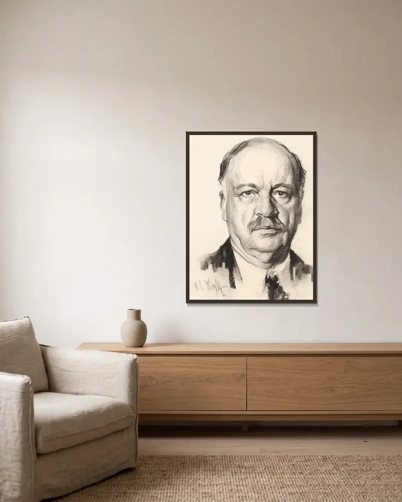 Charles Curtis von Samuel Johnson Woolf gerahmt an einer Wand