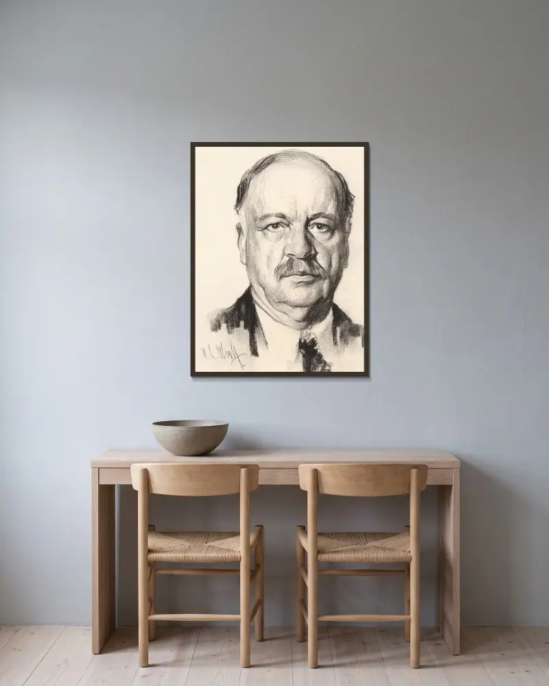 Charles Curtis von Samuel Johnson Woolf gerahmt an einer Wand