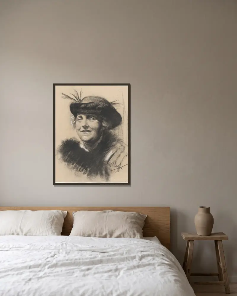 Elsa Loewenthal Einstein von Samuel Johnson Woolf gerahmt an einer Wand