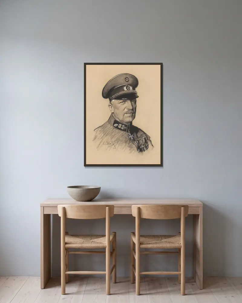 Kurt von Schleicher von Samuel Johnson Woolf gerahmt an einer Wand