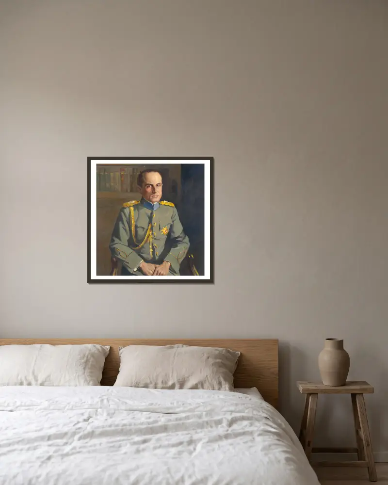 Prince Paul of Yugoslavia av Samuel Johnson Woolf inramad på en vägg