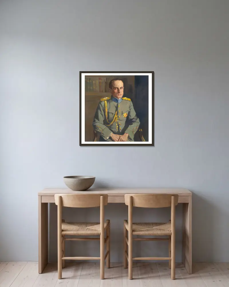Prince Paul of Yugoslavia av Samuel Johnson Woolf inramad på en vägg